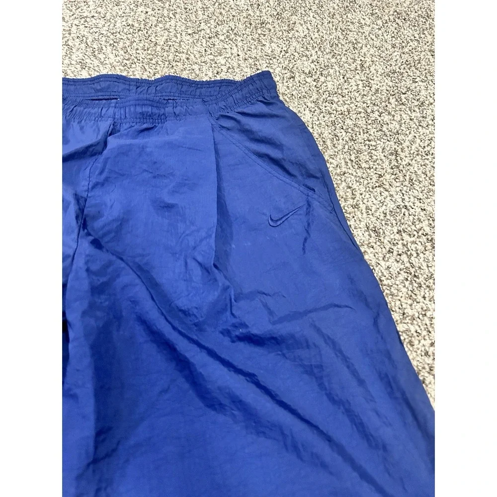 Vintage 90s Nike White Tag Blue Windbreaker Nylon Track Pants Mens L RN 56323